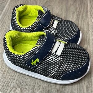 Kids' Black and Green Velcro Shoes